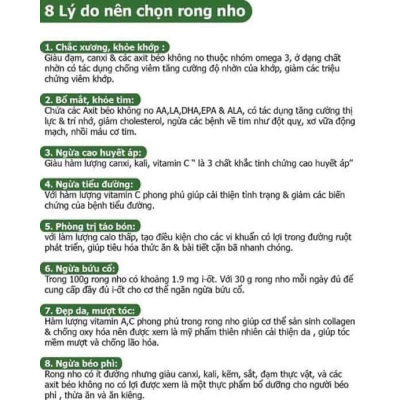 💘 𝑭𝑹𝑬𝑬𝑺𝑯𝑰𝑷 💘 Rong nho sea việt hộp 220gram/11 gói - Rong nho tách nước | BigBuy360 - bigbuy360.vn