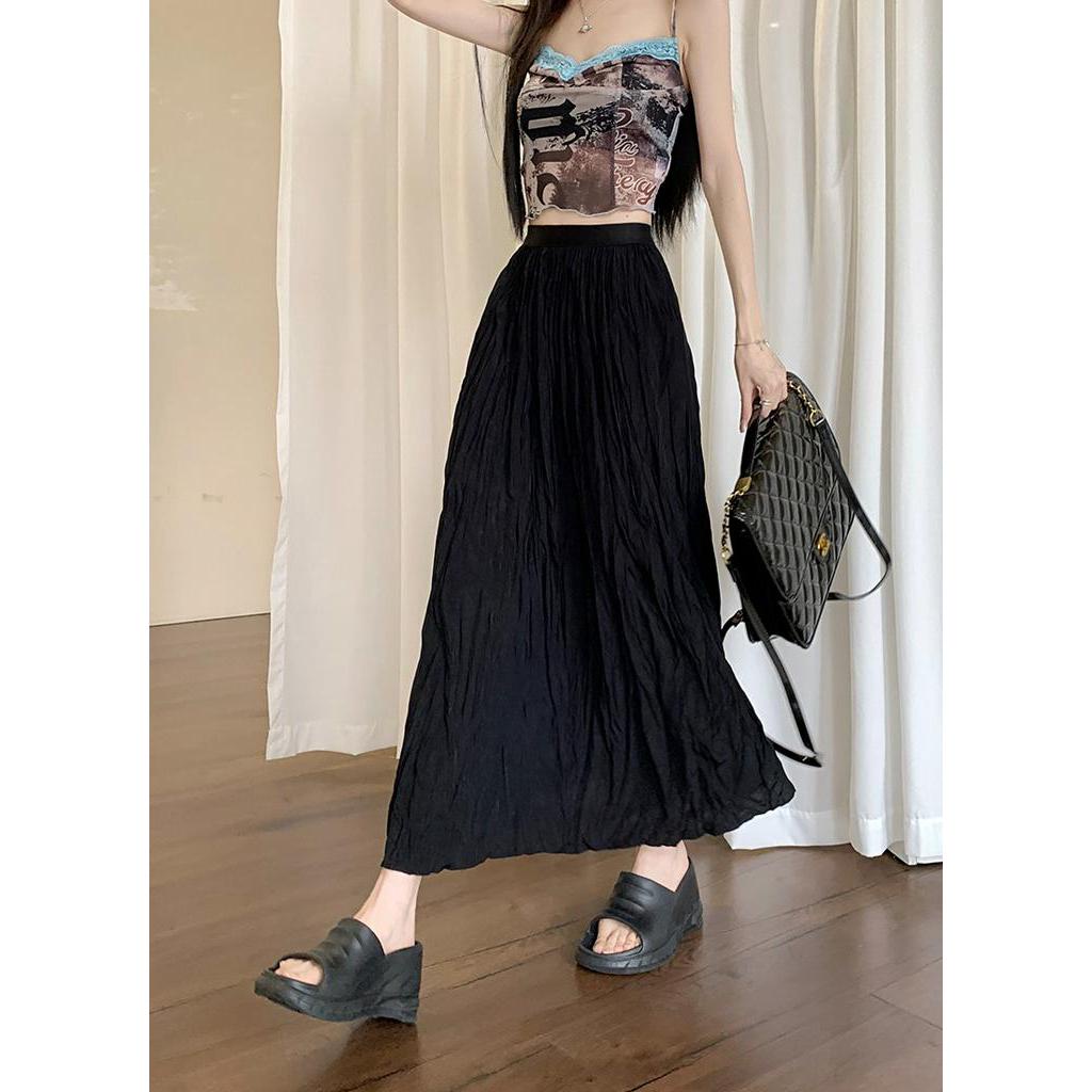 Chân Váy Chữ a Lưng Cao Xếp Ly Dáng Rộng Phong Cách Thời Trang Mùa Hè Hàng Mới 62635