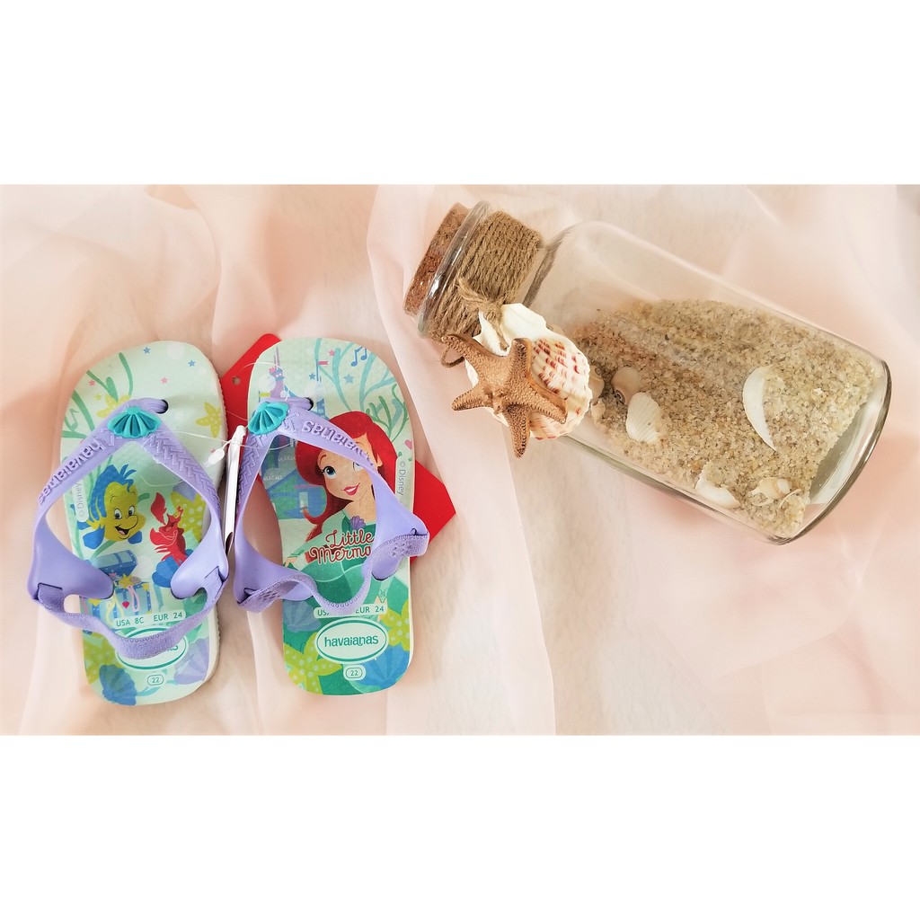 Sandal cho bé Havaianas Baby disney princess cinderella SD white/iceblue
