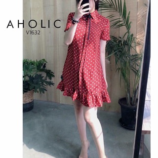 Váy suông đuôi cá chấm bi