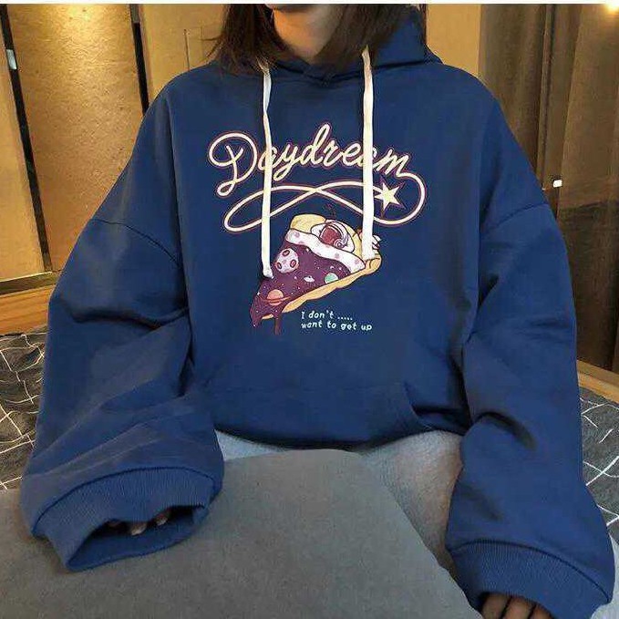 Áo nỉ hoodie dáng rộng Day Dream Pizza chất nỉ ngoại dày ấm mềm mịn phong cách thời trang Hàn Quốc | BigBuy360 - bigbuy360.vn