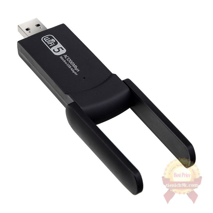 USB Thu Phát Wifi 1200mbps tốc độ cao 2 râu Laptop PC 2.4 / 5g Usb 3.0 RTL8812BU