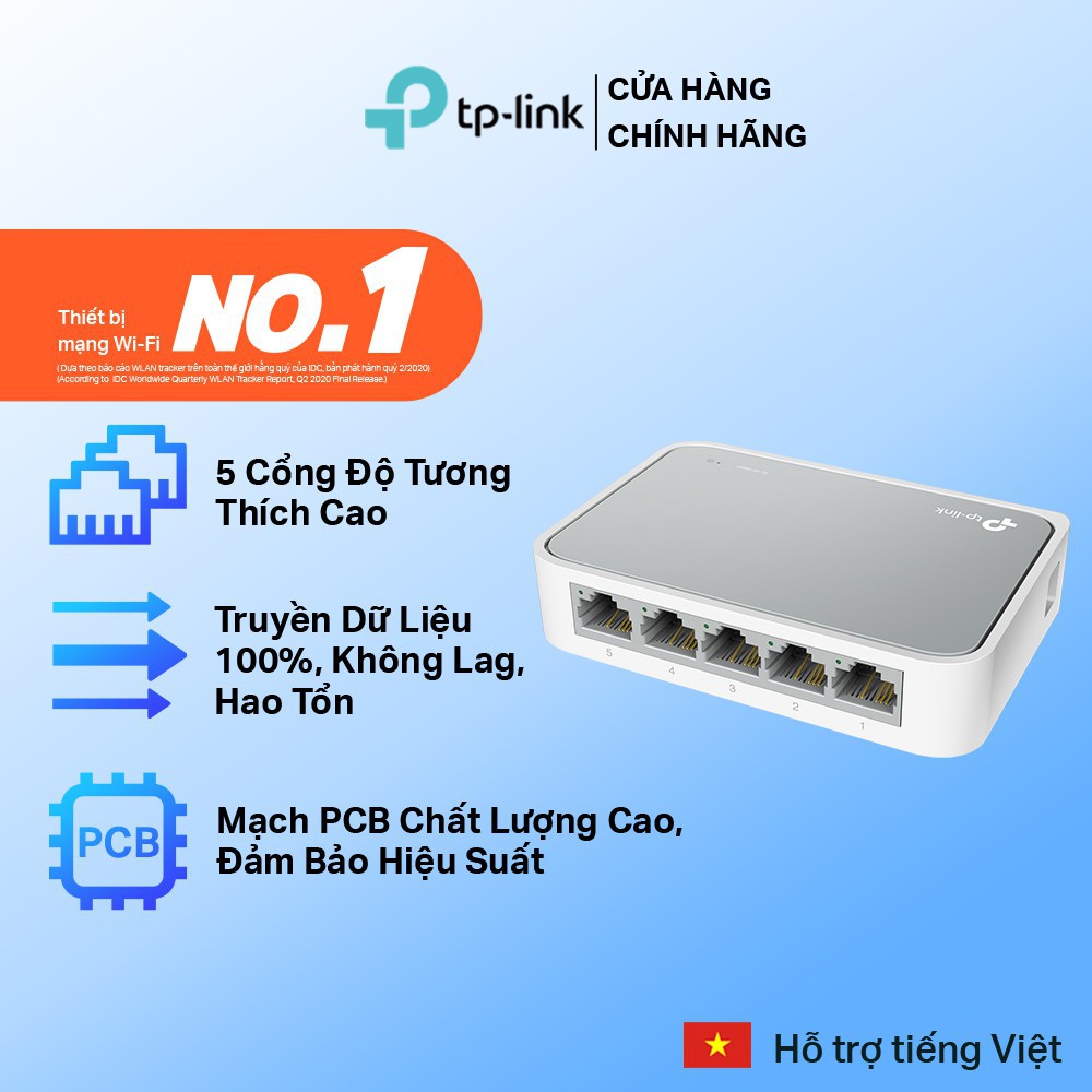 Switch chia tín hiệu mạng LAN 5 cổng TP-Link TL-SF1005D (10/100Mbps)