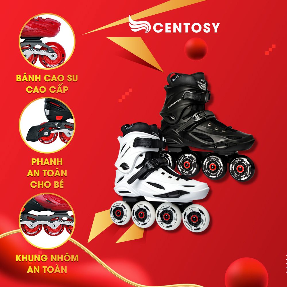Giày Patin Người Lớn Cao Cấp - Centosy Freestyle M2 - Form Chắc Chắn, Bánh Chất Lượng