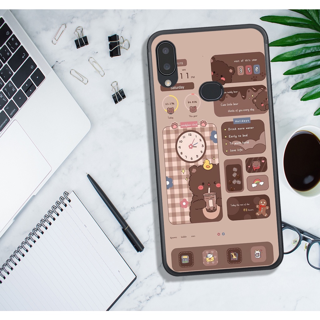 ỐP LƯNG SAMSUNG A10S - A11 - A20 - A30 - A20S - M20 - M30 , IN HÌNH GẤU NÂU CHOCOLATE ĐÁNG YÊU.