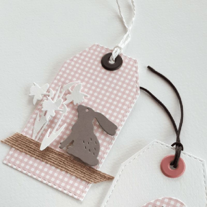 Khuôn Cắt Giấy Làm Từ Kim Loại Hình Thỏ Trang Trí Scrapbook