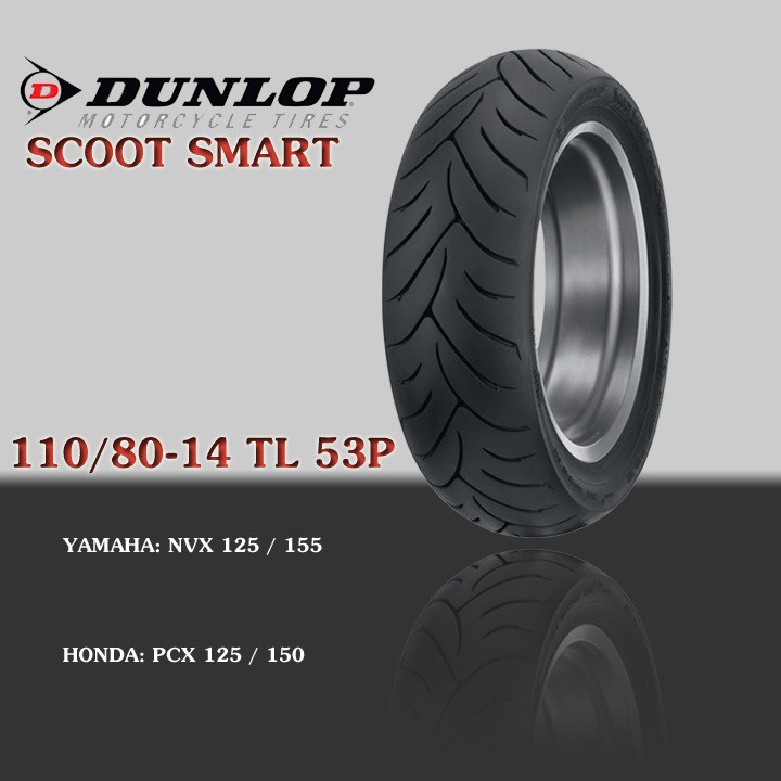 Lốp Dunlop 110.80-14 SCOOTSMART TL 53P Vỏ xe máy Dunlop size 110-80-14 SCOOTSMART TL 53P