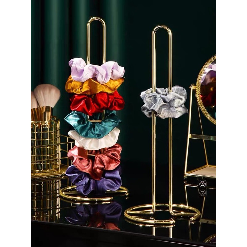 Dây buộc tóc vải lụa satin Scrunchies nhiều màu | BigBuy360 - bigbuy360.vn