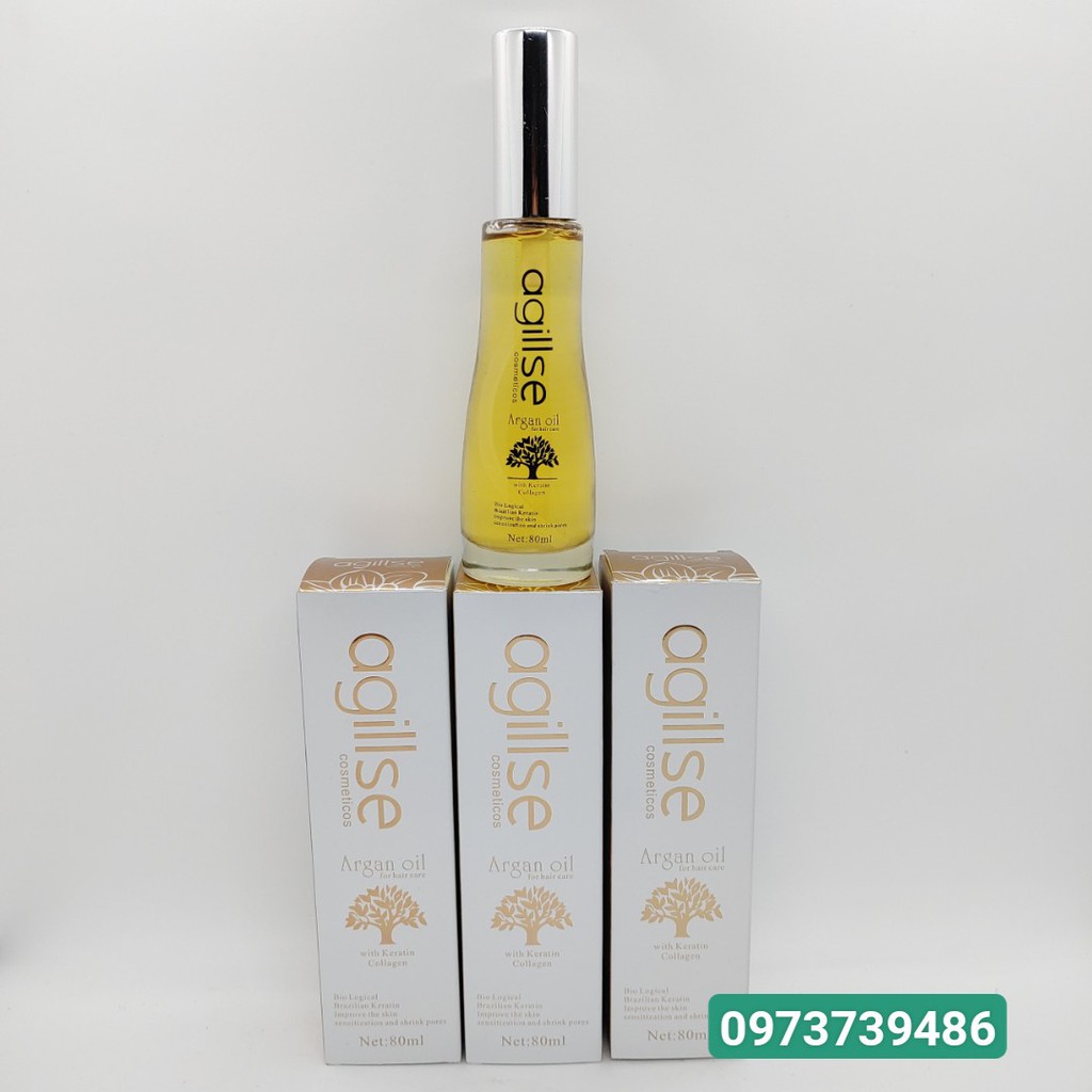 [ Hàng Chuẩn] Tinh Dầu Dưỡng Tóc Cao Cấp Agillse Argan Oil - Hương Nước Hoa Quyến Rũ 80ML