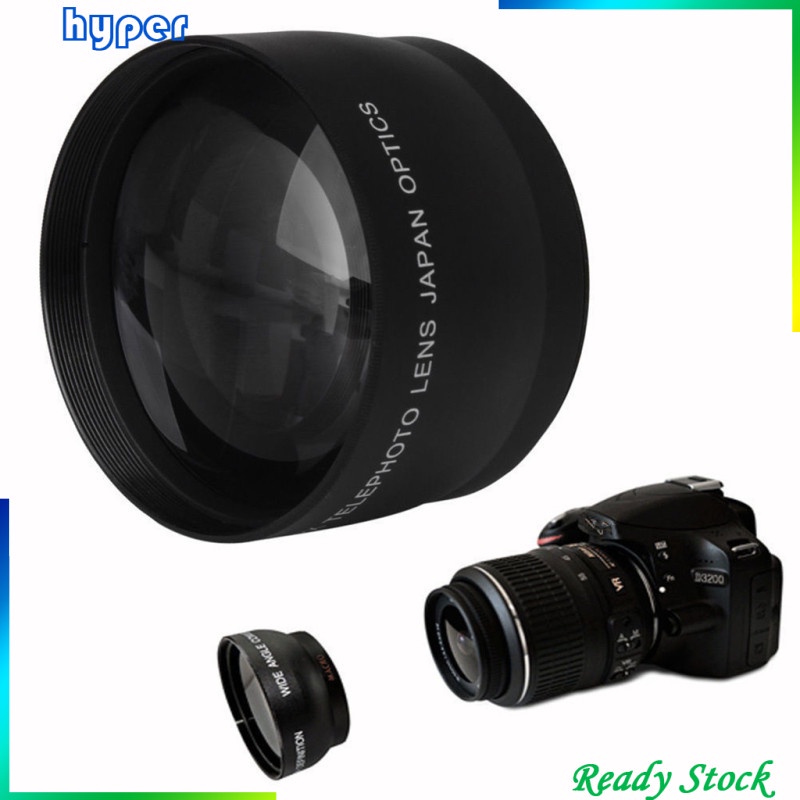 Bộ Chuyển Đổi Ống Kính 52mm 2X Cho Canon Nikon Sony Pentax DSLR