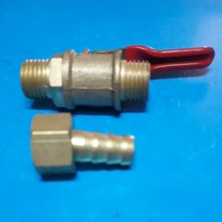 Van khóa hơi thau 1/4"...