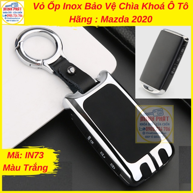 Vỏ Ốp Inox Bảo Vệ Chìa Khoá xe Ô Tô xe Mazda 2020