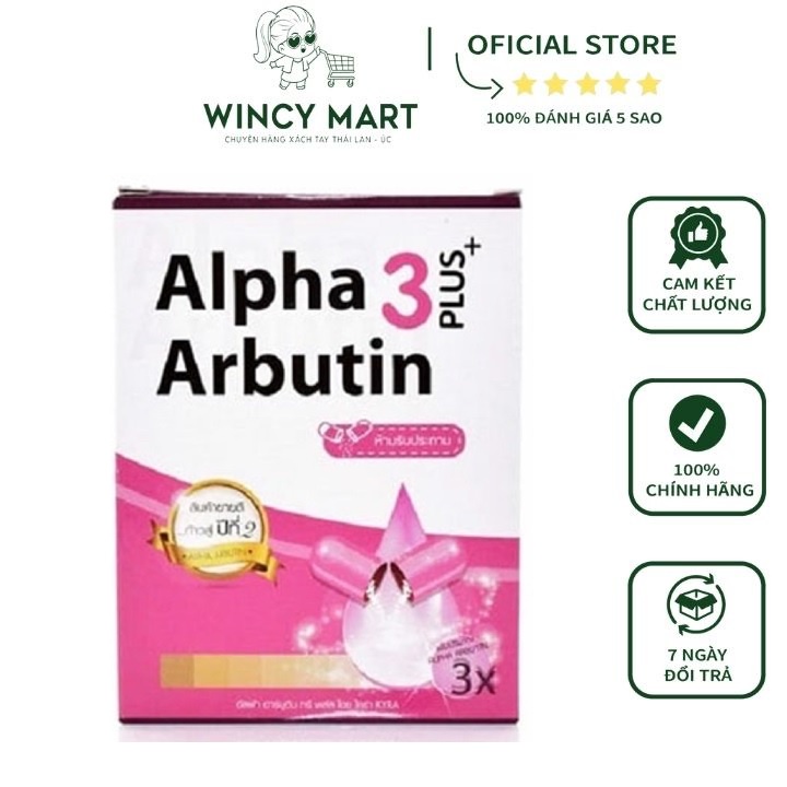 Kyra Alpha Arbutin 3 (10 Viên, đêm) Thái Lan - Kích Dưỡng Trắng Da