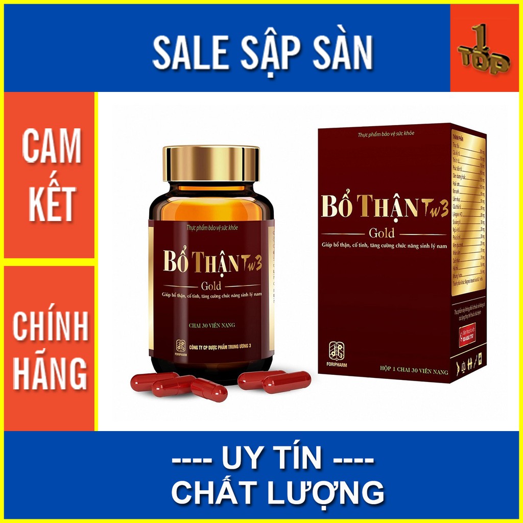 Bổ Thận TW3 Gold – Tăng Cường Chức Năng Sinh Lí Nam - Hộp 30 viên - Top1 Pharmacy