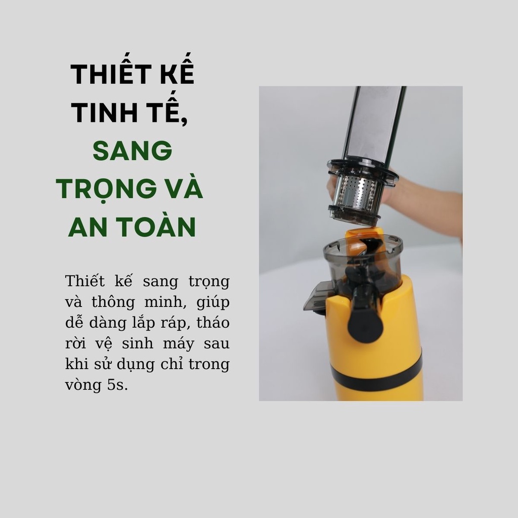 Máy Ép Chậm Mini LOHAS LS-228, Máy Ép Trái Cây, Rau Củ Quả Cao Cấp Chính Hãng - Bảo Hành 36 Tháng