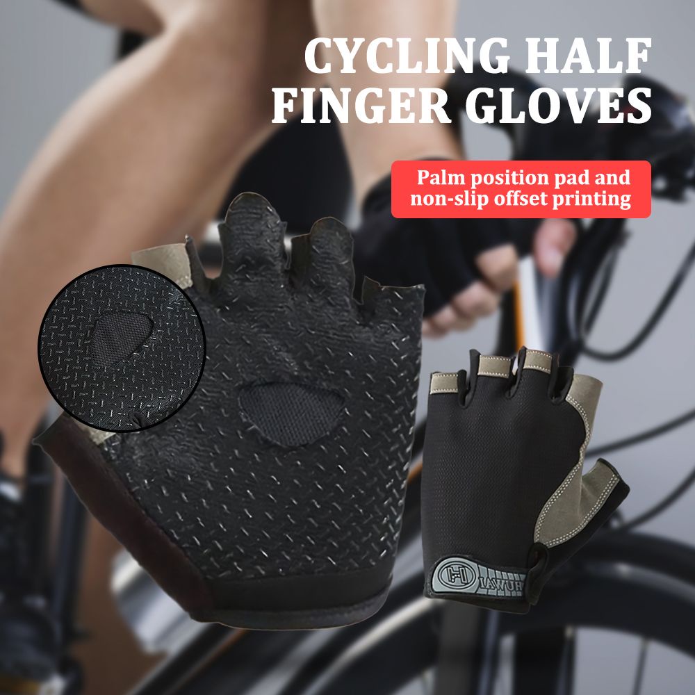 Coolfit Mới Đi Xe Đạp Chống Trượt Chống Mồ Hôi Nam Nữ Găng Tay Nửa Ngón Thoáng Khí Chống Sốc Găng Tay Thể Thao Xe Đạp Găng Tay Xe Đạp flash12_vn
