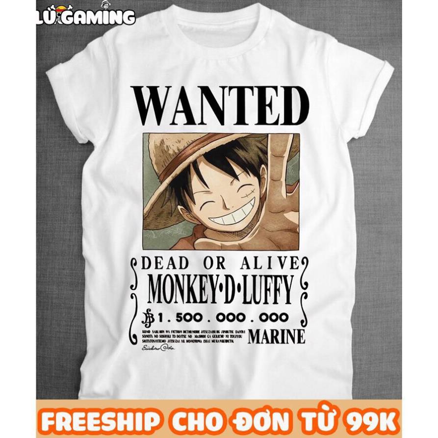 (VIDEO + ẢNH THẬT) BST 7 ÁO LUFFY MŨ RƠM CỰC ĐẸP | ÁO ONE PIECE ĐẢO HẢI TẶC TRUY NÃ LUFFY WANTED TSHIRT / sp limited