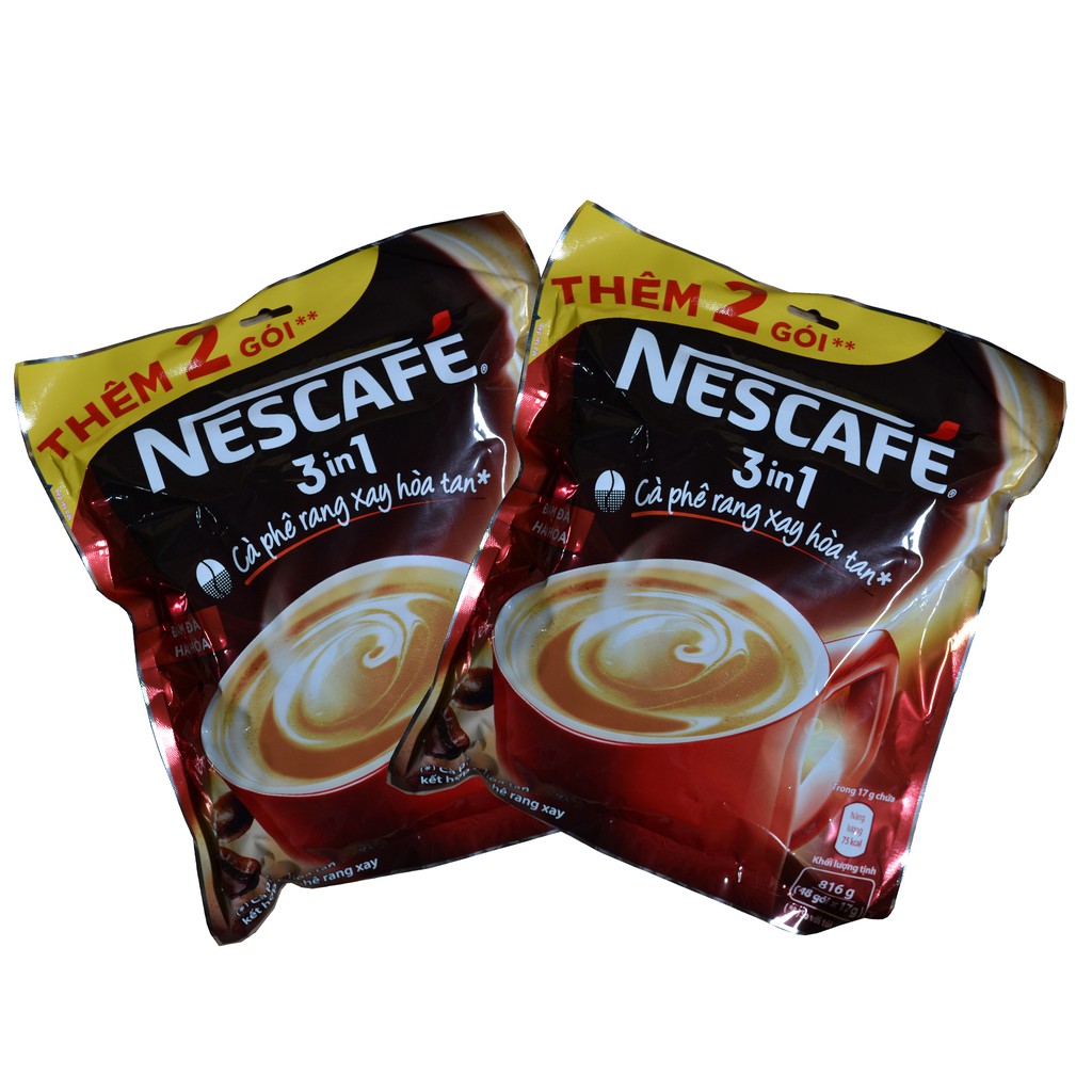 Nescafe 3in1 Đậm vị hài hòa Combo 2 túi x 48 gói x 17g