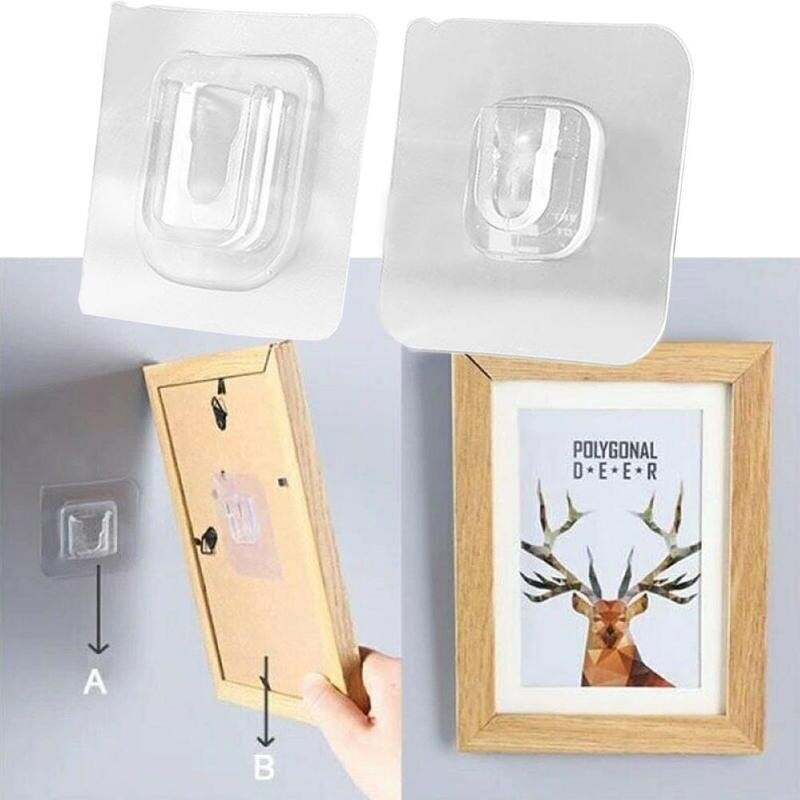 Bộ móc dán khớp chữ U + khớp hình tháp Elliver dùng dán poster treo tranh treo ảnh ổ điện _UT