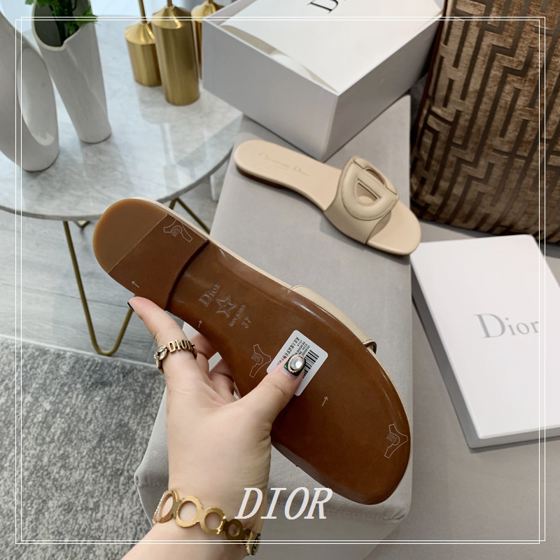 Dép Da Bò In Chữ Thoải Mái Thời Trang Cho Nữ Size 34-42