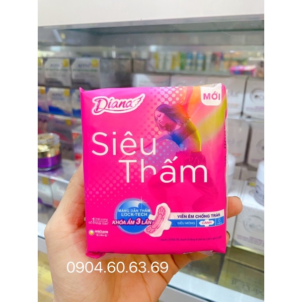 Băng Vệ Sinh DIANA Mỏng Cánh 8 Miếng