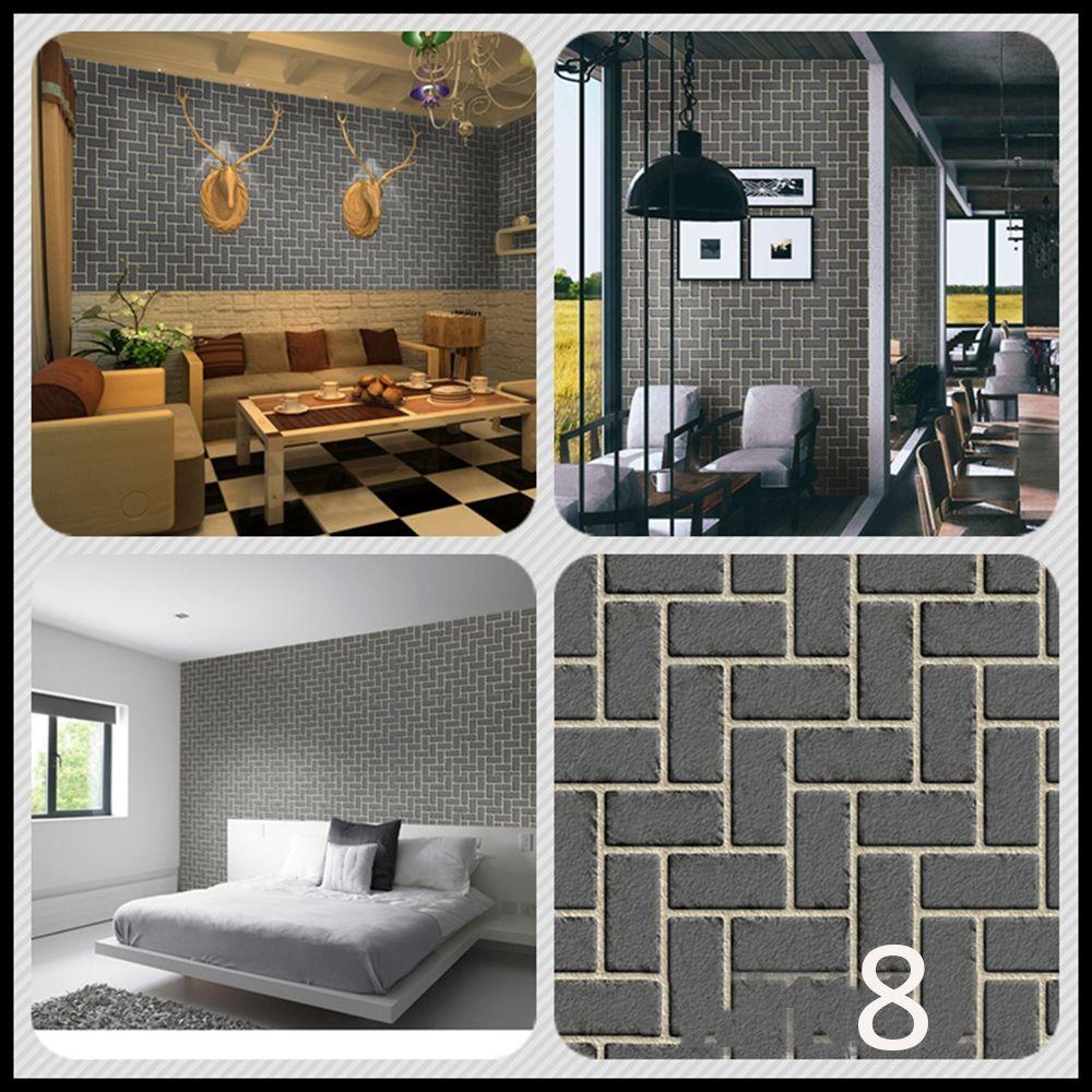 Giấy Dán Tường Họa Tiết Gạch 3D Tự Dính Chống Thấm Nước Kích Thước 45x100cm|Tấm Bọc Tường Che Phủ Toàn Diện