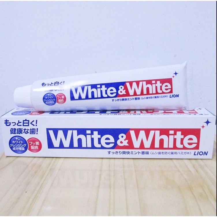Kem Đánh Răng White And White Lion 150g Của Nhật, kem đánh trắng răng