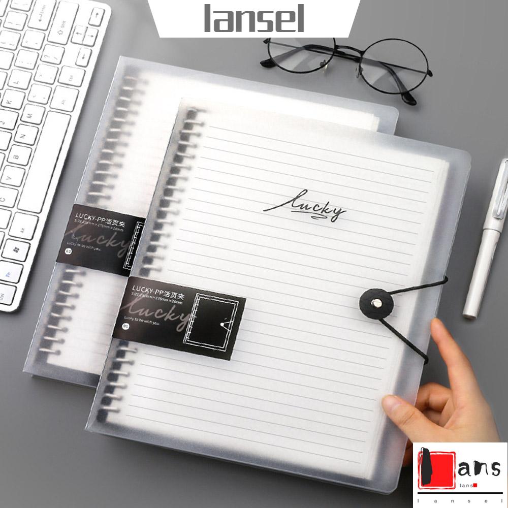 Vỏ Nhựa Bọc Sổ Tay 30/26/20 Lỗ Khổ A4/A5/B5 Có Thể Nạp Đầy Thời Trang