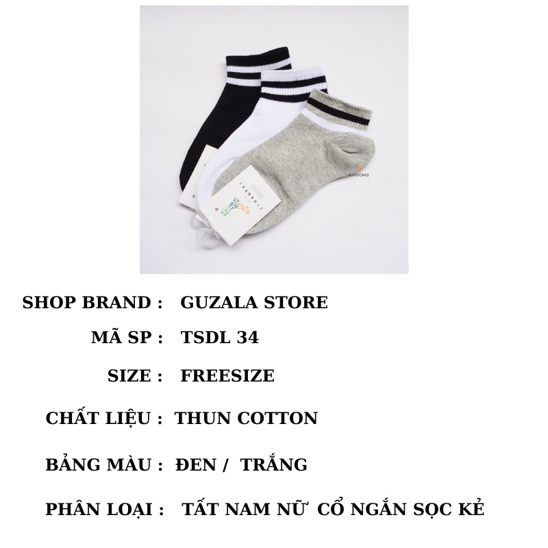 Combo 5 Đôi Tất Nam/ Nữ - Vớ Cao Cấp Chống Hôi Chân Kẻ Sọc Ngang Phong Cách Thời Trang Hàn Quốc chính hãng _ TSDL34