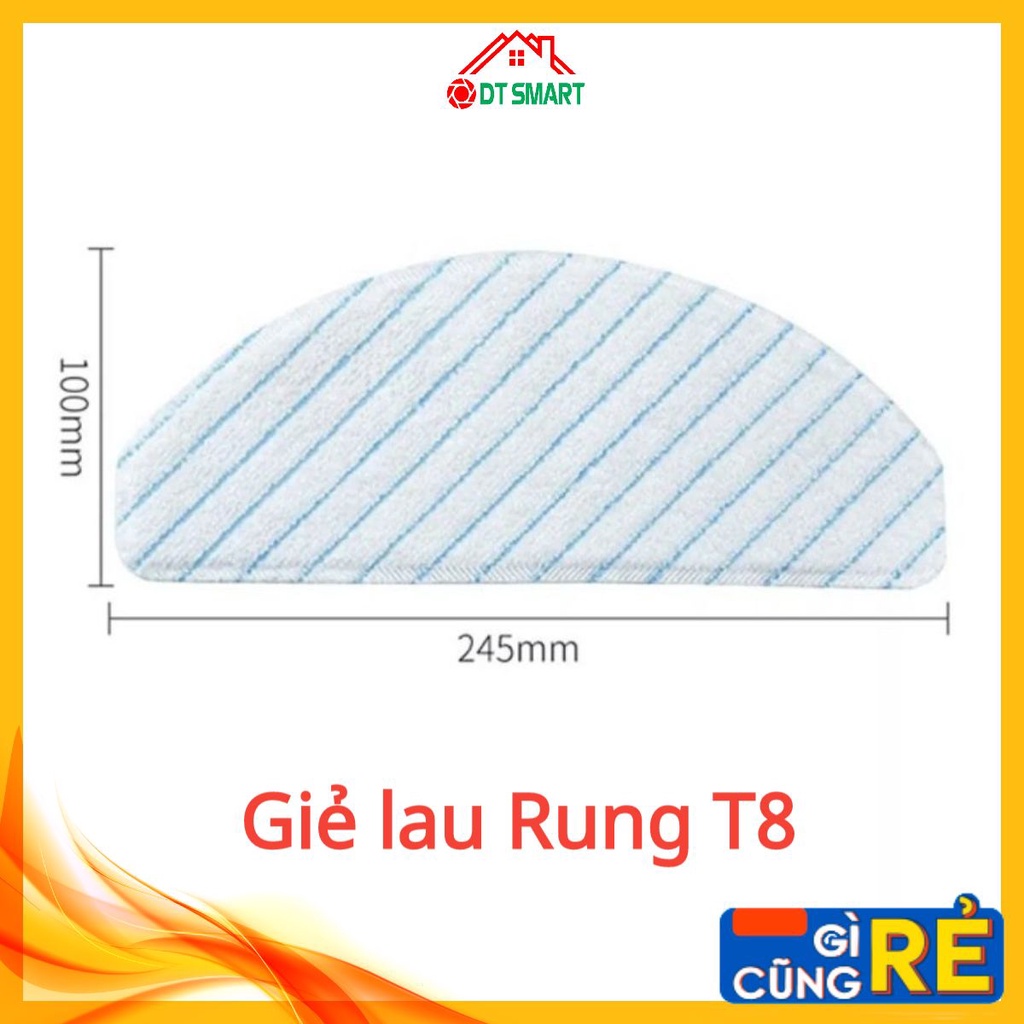 Phụ kiện Giẻ lau rung T8, Khăn lau rung T8 dành cho robot hút bụi Ecovacs T8 aivi, T8 Power, T8 aivi Plus