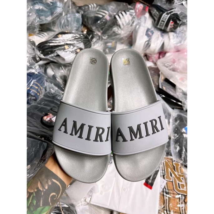 Dép lê nam nữ thời trang ,  Dép quai ngang chữ AMIRI siêu hot hit - AMR01