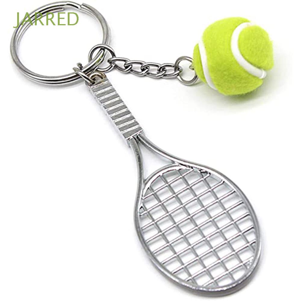 Móc khóa hình vợt tennis mini bằng kim loại nhiều màu sắc dùng làm quà tặng dành cho thanh thiếu niên Jarred