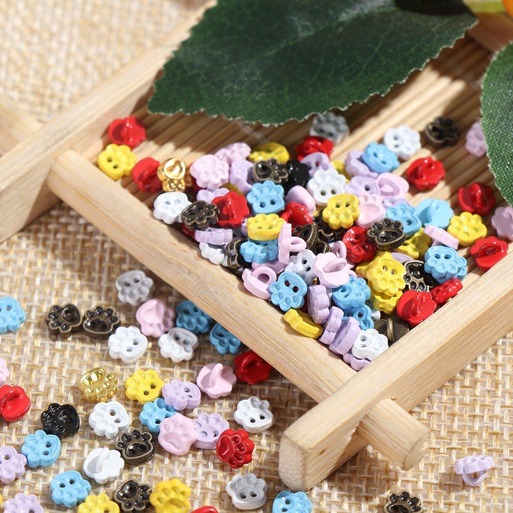 Bộ 20 Nút Kim Loại 5mm Mini 1/2 Lỗ 10 Màu Tự Khâu Quần Áo Búp Bê