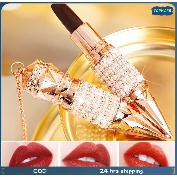 Thời Trang Son Môi Nữ Hoàng Vương Trượng Ba Màu Matte Lip Men Dưỡng Ẩm Lâu Trôi Son Môi Chống Thấm Nước Không Dính cốc ↑Tophope