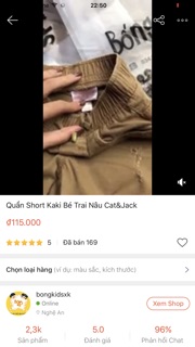 Quần Short Kaki Bé Trai Cat&Jack