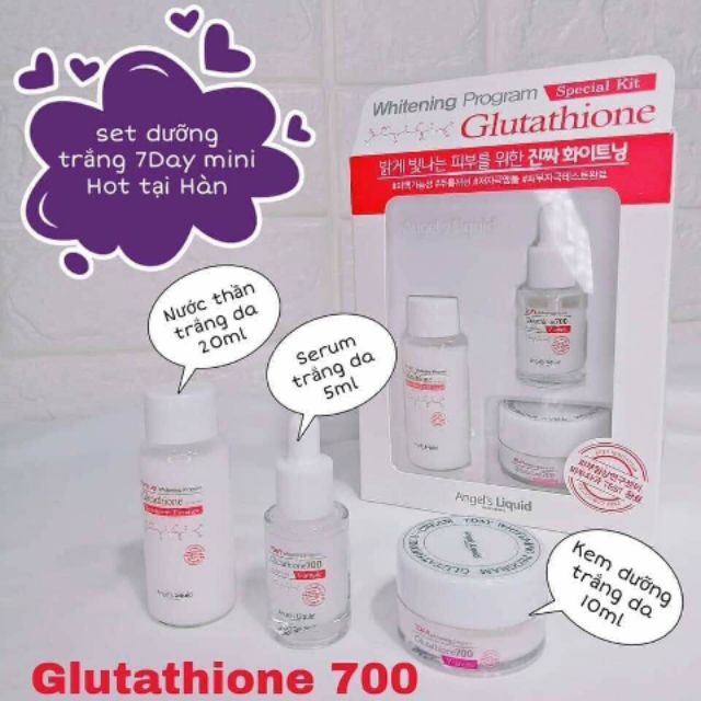 Set Dưỡng Trắng Da 7 Day Tone Up White Program Glutathione (mini)