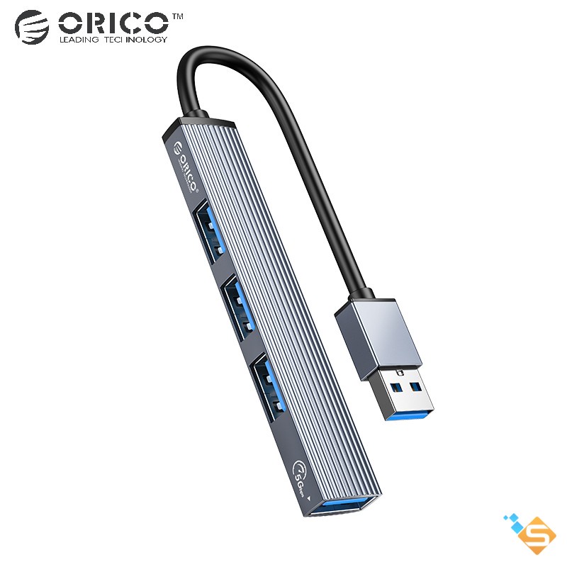 Bộ chia hub ORICO AH-A13 & AH-A12F kiêm đầu đọc thẻ nhớ 4 cổng USB 3.0 2.0 bằng nhôm - Bảo hành chính hãng 1 năm