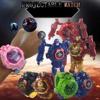 Đồ chơi đồng hồ điện tử hình robot biến hình cho bé