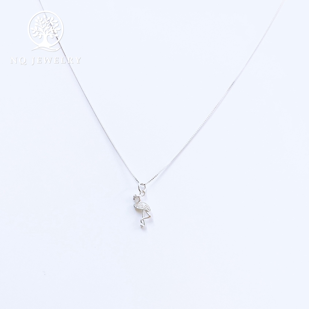 Dây chuyền bạc mặt hồng hạc - NQ Jewelry