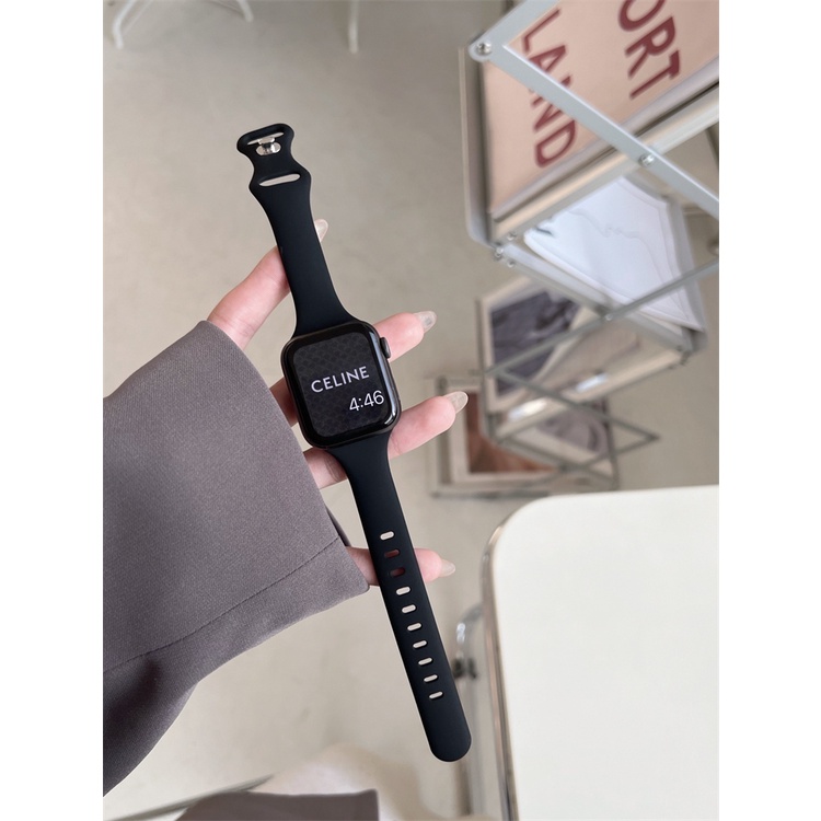 Dây Đeo Đồng Hồ Dạng Mỏng Mềm Cho iWatch series 8 7 6 5 SE 4 3 2 41mm 45mm 40mm 42mm 38mm 44mm