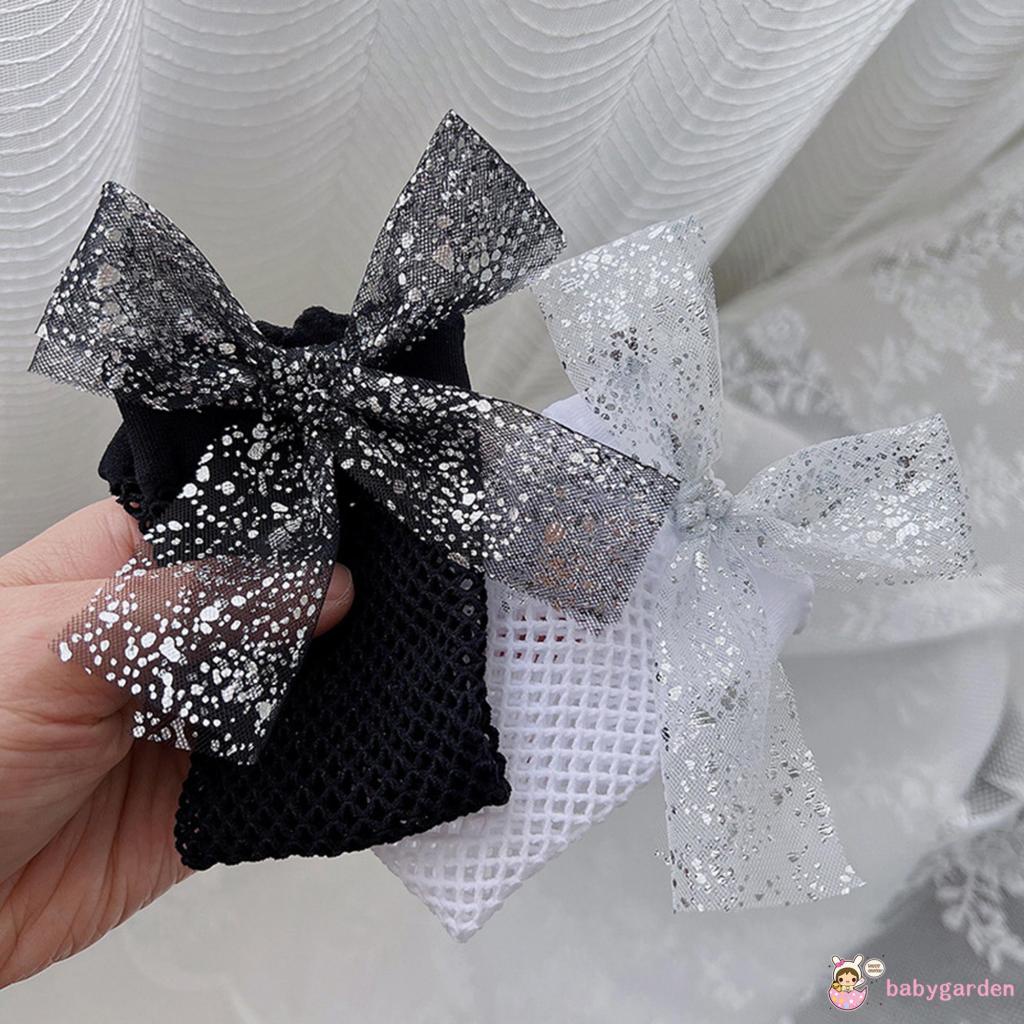 Vớ Lưới Dài Đến Đầu Gối Đính Nơ/Ngọc Trai Thời Trang Cho Bé Gái Từ 1-5 Tuổi