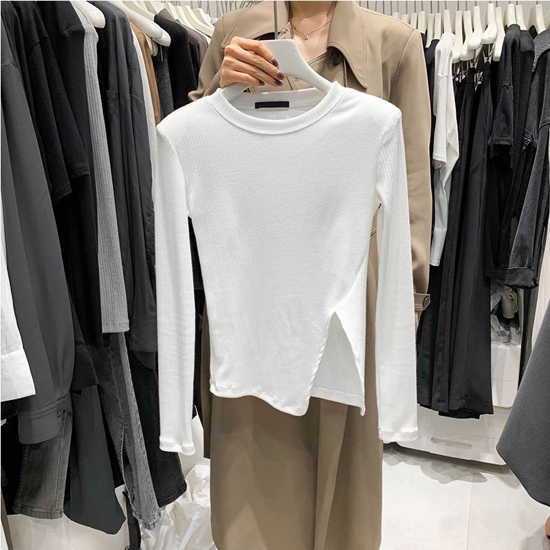 Áo Dệt Kim Xẻ Tà Phong Cách Thời Trang Hàn Quốc Dành Cho Nữ