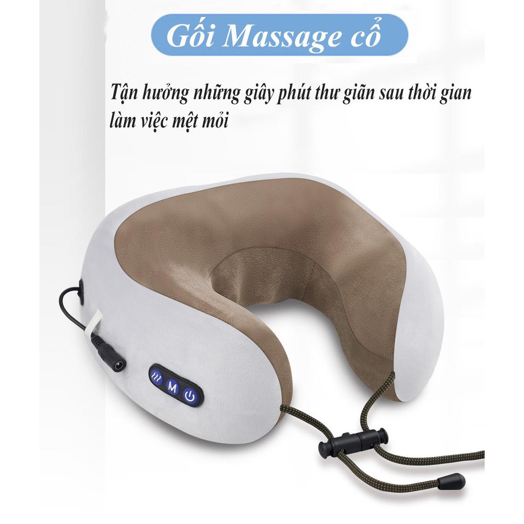 Gối Chữ U Tựa Cổ Chất liệu Cao Su Non Massage