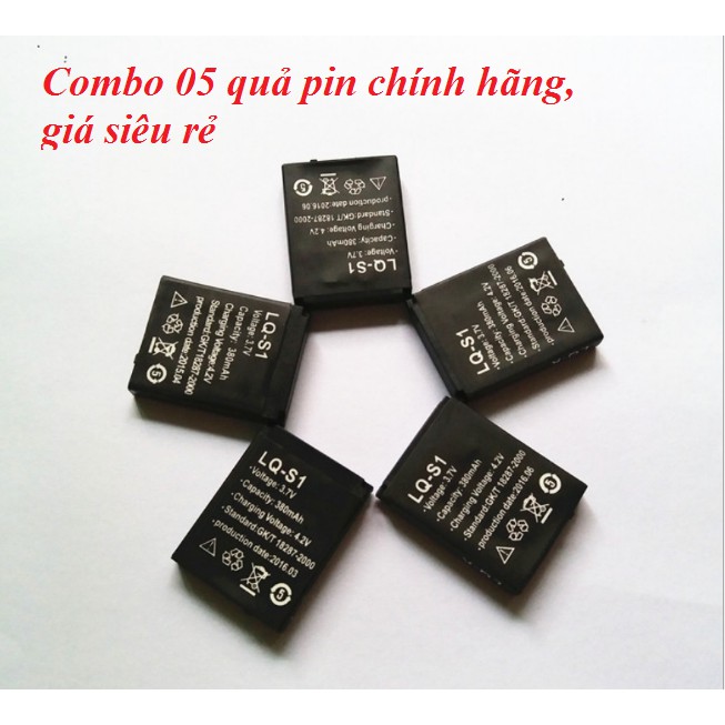 Combo 5 quả pin đồng hồ thông minh DZ09, A1, Q18, Q6...