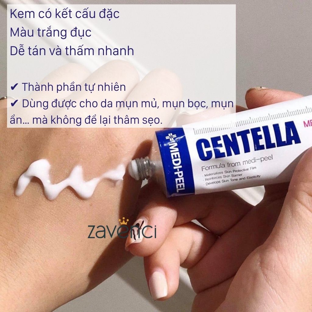 Kem dưỡng ẩm Medi-Peel Centella Mezzo Cream ngừa mụn cho nam, nữ 30ml - ZAVENCI Official