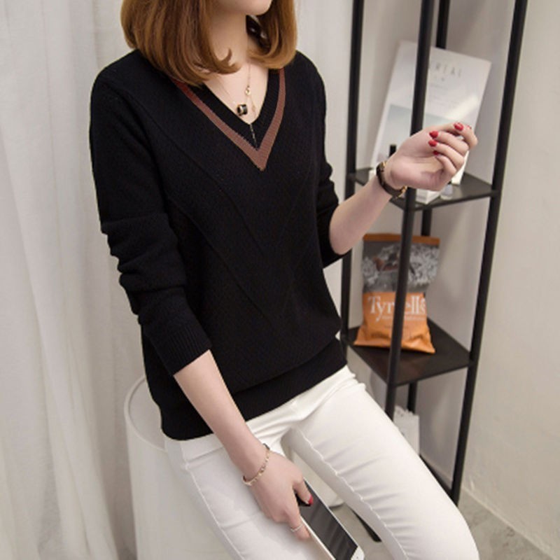 Áo len nữ đẹp, len cổ V