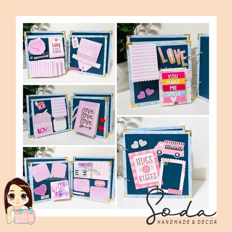 [Update]Album ảnh Handmade Scrapbook tình yêu xanh hồng