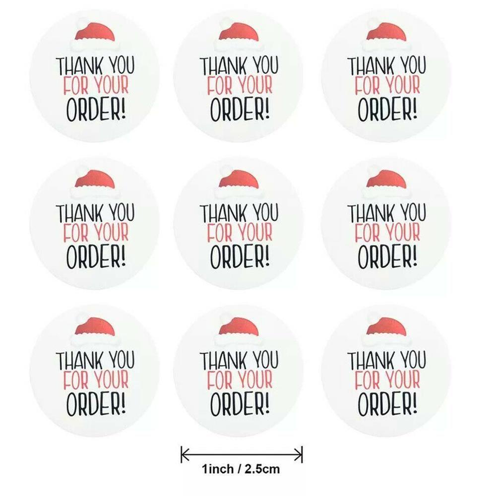 Nhãn Dán Trang Trí Hộp Quà In Chữ Thank You For Your Order DIY