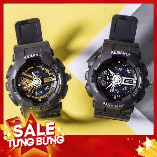 ĐỒNG HỒ THỂ THAO NAM NỮ KEMANQI CHẠY KIM D367C DÂY CAO SU CỰC ĐẸP -Hàng nhập khẩu