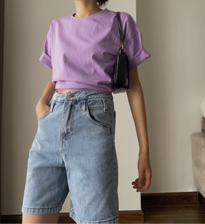 Áo thun trơn Audrey freesize (đen/trắng/xanh bơ)